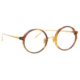 Linda Farrow - 801 C10 Round Optical Frames - Optical Lens in Tortoise Frame - Linda Farrow Eyewear