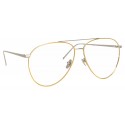 Linda Farrow - Occhiali da Vista Aviator 744 C9 - Oro Giallo e Oro Bianco - Linda Farrow Eyewear