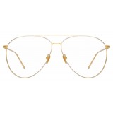 Linda Farrow - Occhiali da Vista Aviator 744 C9 - Oro Giallo e Oro Bianco - Linda Farrow Eyewear