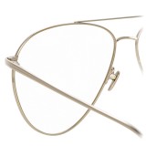 Linda Farrow - Occhiali da Vista Aviator 744 C9 - Oro Giallo e Oro Bianco - Linda Farrow Eyewear