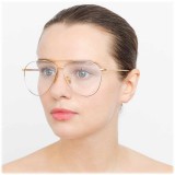 Linda Farrow - Occhiali da Vista Aviator 744 C9 - Oro Giallo e Oro Bianco - Linda Farrow Eyewear