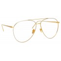 Linda Farrow - Occhiali da Vista Aviator 744 C10 - Oro Bianco e Oro Giallo - Linda Farrow Eyewear