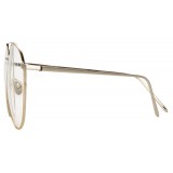 Linda Farrow - 744 C10 Aviator Optical Frames - White Gold and Yellow Gold - Linda Farrow Eyewear