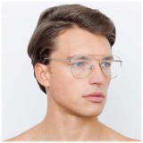 Linda Farrow - 744 C10 Aviator Optical Frames - White Gold and Yellow Gold - Linda Farrow Eyewear