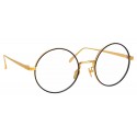 Linda Farrow - 749 C1 Round Optical Frames - Yellow Gold and Black - Linda Farrow Eyewear