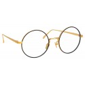 Linda Farrow - Occhiali da Vista Rotondi 749 C1 - Oro Giallo e Nero - Linda Farrow Eyewear