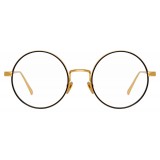 Linda Farrow - Occhiali da Vista Rotondi 749 C1 - Oro Giallo e Nero - Linda Farrow Eyewear