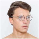 Linda Farrow - Occhiali da Vista Rotondi 749 C3 - Oro Bianco e Nero - Linda Farrow Eyewear