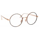 Linda Farrow - Occhiali da Vista Rotondi 749 C4 - Oro Rosa e Tartaruga - Linda Farrow Eyewear