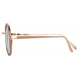 Linda Farrow - 749 C4 Round Optical Frames - Rose Gold and Turtle - Linda Farrow Eyewear