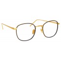 Linda Farrow - Occhiali da Vista Quadrati 719 C1 - Oro Giallo e Nero - Linda Farrow Eyewear