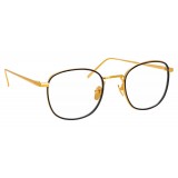 Linda Farrow - 719 C1 Square Optical Frames - Yellow Gold & Black - Linda Farrow Eyewear