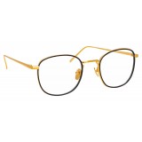 Linda Farrow - Occhiali da Vista Quadrati 719 C1 - Oro Giallo e Nero - Linda Farrow Eyewear