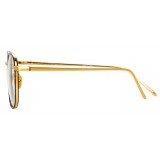 Linda Farrow - 719 C1 Square Optical Frames - Yellow Gold & Black - Linda Farrow Eyewear