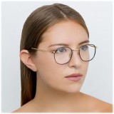 Linda Farrow - Occhiali da Vista Quadrati 719 C1 - Oro Giallo e Nero - Linda Farrow Eyewear