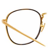 Linda Farrow - Occhiali da Vista Quadrati 719 C2 - Oro Giallo e Tartaruga - Linda Farrow Eyewear