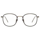 Linda Farrow - 719 C5 Square Optical Frames - Nickel and Black - Linda Farrow Eyewear