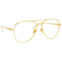 Linda Farrow - 751 C1 Aviator Optical Frames - Yellow Gold - Linda Farrow Eyewear