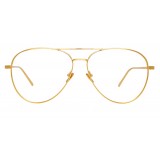 Linda Farrow - 751 C1 Aviator Optical Frames - Yellow Gold - Linda Farrow Eyewear