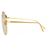 Linda Farrow - 751 C1 Aviator Optical Frames - Yellow Gold - Linda Farrow Eyewear