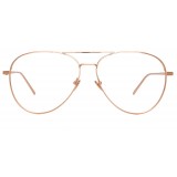 Linda Farrow - 751 C3 Aviator Optical Frames - Rose Gold - Linda Farrow Eyewear