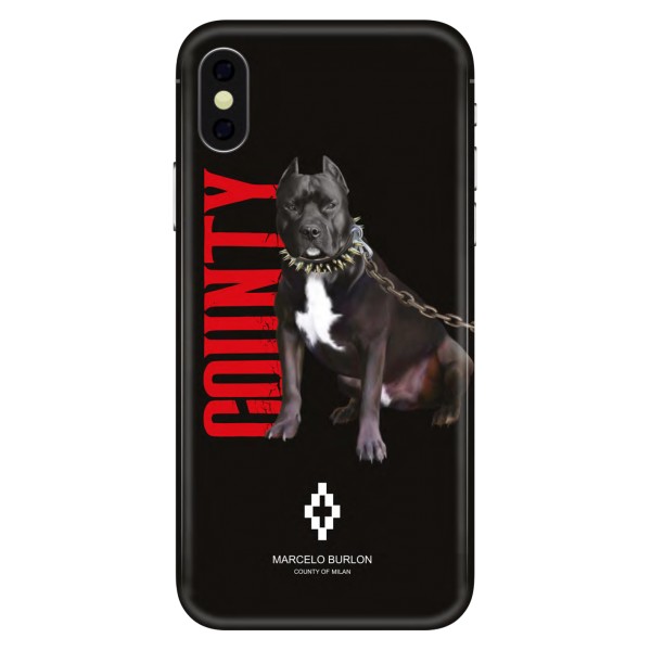 Marcelo Burlon - Dog Black Cover - iPhone X - Apple - County of Milan - Printed Case