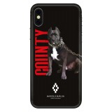 Marcelo Burlon - Cover Dog Black - iPhone X - Apple - County of Milan - Cover Stampata