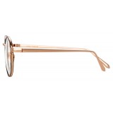 Linda Farrow - 748 C4 Oval Optical Frames - Rose Gold and Tortoiseshell - Linda Farrow Eyewear