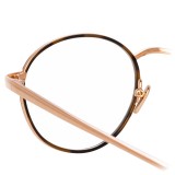 Linda Farrow - 748 C4 Oval Optical Frames - Rose Gold and Tortoiseshell - Linda Farrow Eyewear