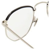 Linda Farrow - 586 C3 Angular Optical Frames - White Gold - Linda Farrow Eyewear