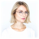 Linda Farrow - 586 C3 Angular Optical Frames - White Gold - Linda Farrow Eyewear