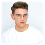 Linda Farrow - 586 C3 Angular Optical Frames - White Gold - Linda Farrow Eyewear