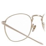 Linda Farrow - 743 C9 Rectangular Optical Frames - White Gold and Yellow Gold - Linda Farrow Eyewear