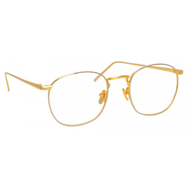 Linda Farrow - 743 C8 Rectangular Optical Frames - Yellow Gold and White Gold - Linda Farrow Eyewear