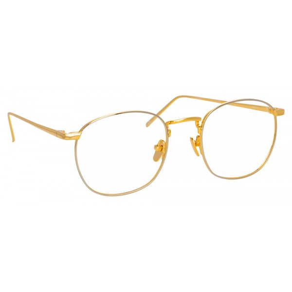 Linda Farrow - Occhiali da Vista Rettangolari 743 C8 - Oro Giallo e Oro Bianco - Linda Farrow Eyewear