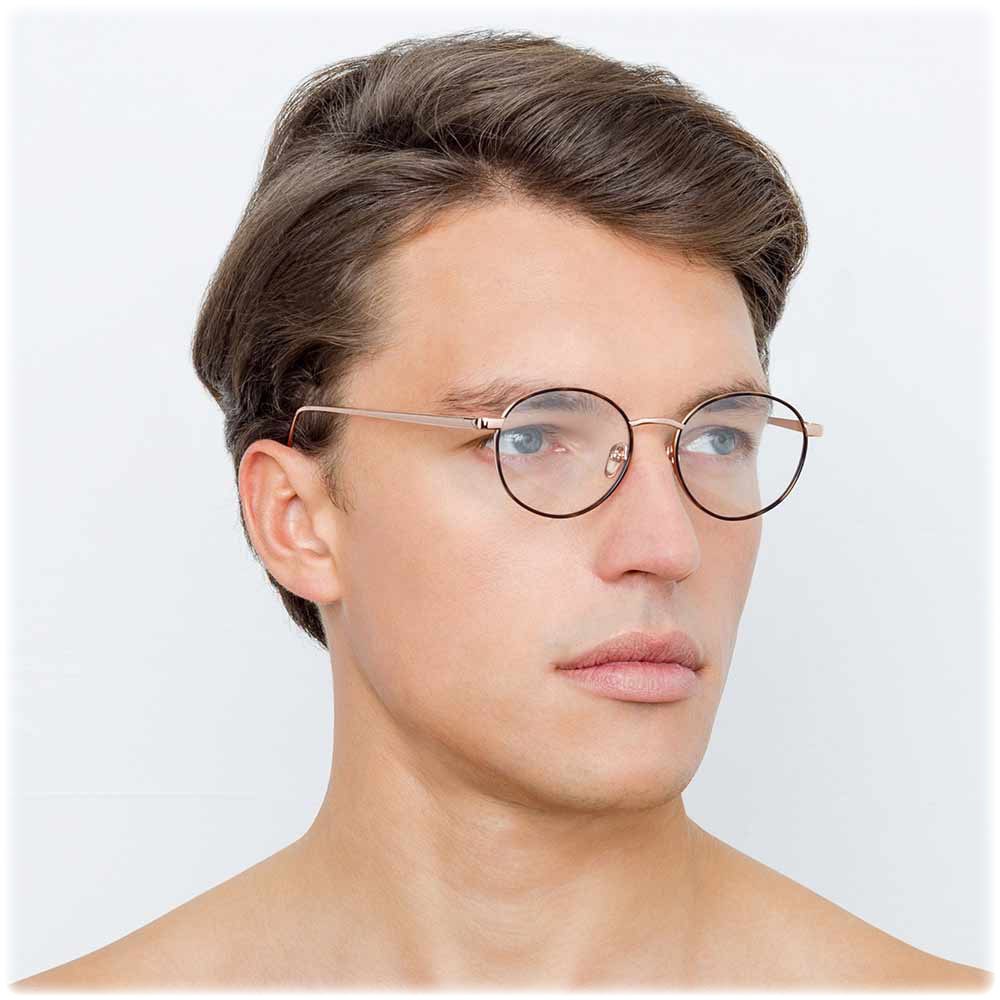 Linda Farrow 718 C4 Oval Optical Frames Rose Gold And Tortoiseshell Linda Farrow Eyewear