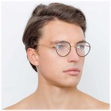 Linda Farrow - 718 C1 Oval Optical Frames - Yellow Gold and Black - Linda Farrow Eyewear