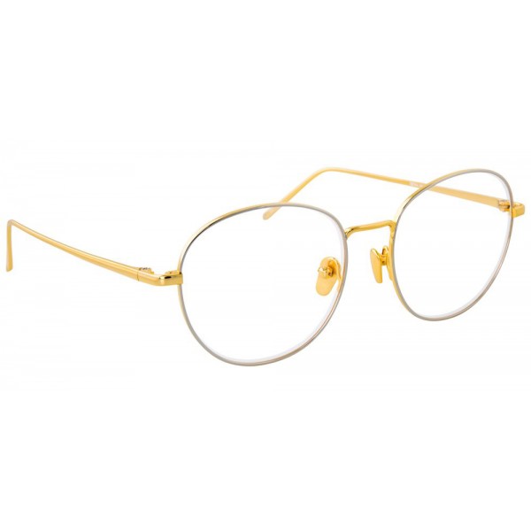 Linda Farrow - Occhiali da Vista Ovali 746 C7 - Oro Giallo e Oro Bianco - Linda Farrow Eyewear