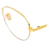 Linda Farrow - Occhiali da Vista Ovali 746 C7 - Oro Giallo e Oro Bianco - Linda Farrow Eyewear