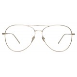 Linda Farrow - 751 C2 Aviator Optical Frames - White Gold - Linda Farrow Eyewear