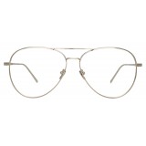 Linda Farrow - Occhiali da Vista Aviator 751 C2 - Oro Bianco - Linda Farrow Eyewear