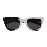 Yves Saint Laurent - Classic SL 51 Sunglasses in Black and White Calfskin - Sunglasses - Saint Laurent Eyewear