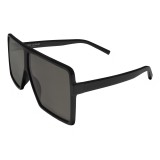 Yves Saint Laurent - New Wave 183 Betty Small Sunglasses Blacks in Acetate and Gray Lenses - Sunglasses - Saint Laurent Eyewear