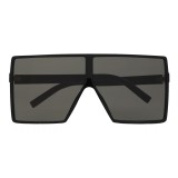 Yves Saint Laurent - New Wave 183 Betty Black Sunglasses in Acetate and Gray Lenses - Sunglasses - Saint Laurent Eyewear