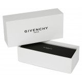 Givenchy - Black Acetate Sunglasses with Gold Metal Bars and Grey Lenses - Sunglasses - Givenchy Eyewear