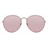 Givenchy - Metal Sunglasses with Rose Gold Finish Frames and Pink Lenses - Sunglasses - Givenchy Eyewear