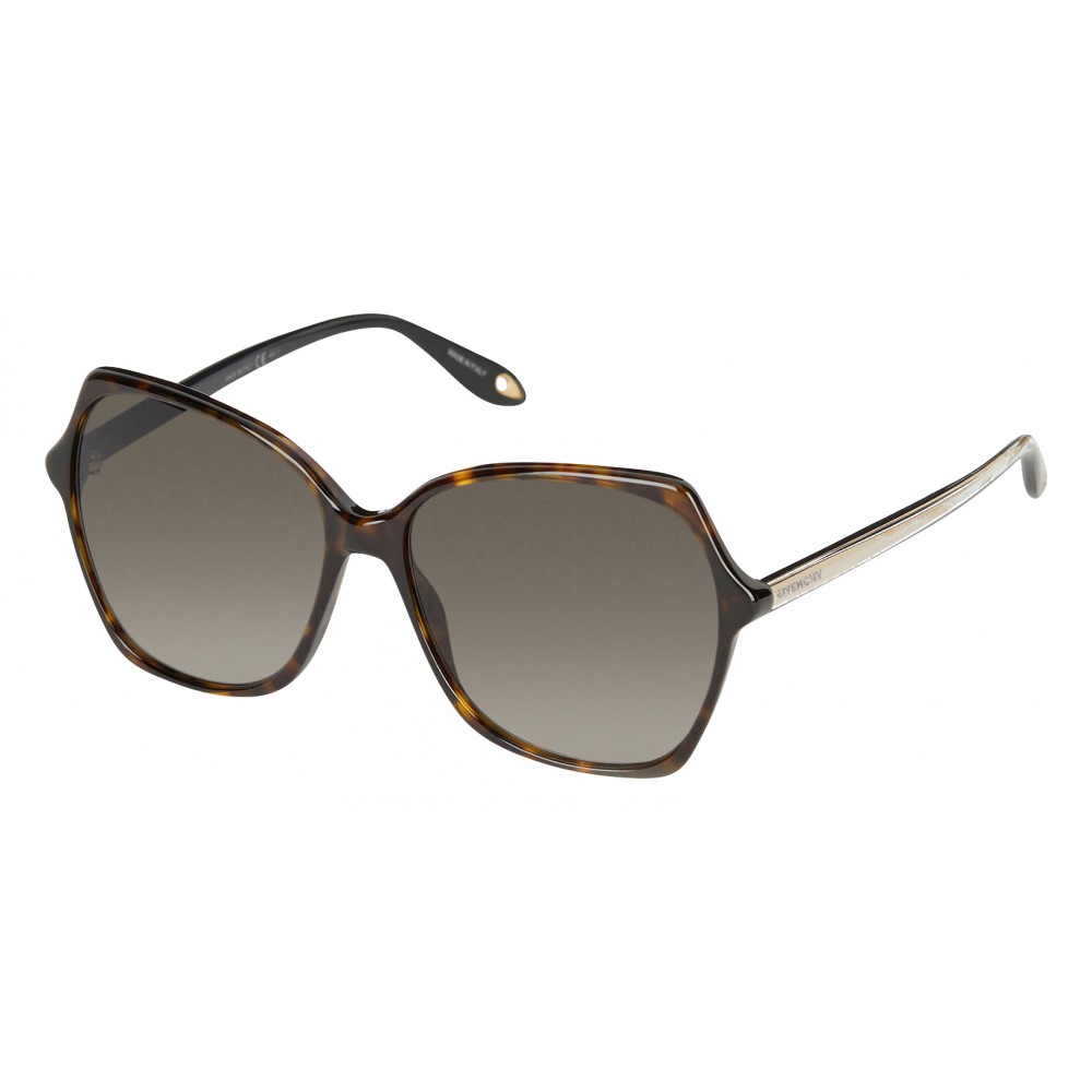 Givenchy - Oversized Sunglasses with Metal Soul Rings Gold and Brown ...