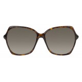 Givenchy - Oversized Sunglasses with Metal Soul Rings Gold and Brown Lenses - Sunglasses - Givenchy Eyewear