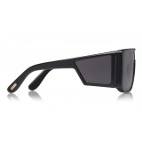 Tom Ford - Atticus Sunglasses - Oversize Rectangular Acetate Sunglasses - FT0710 - Black - Tom Ford Eyewear