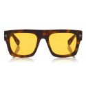 Tom Ford - Fausto Sunglasses - Soft Rectangular Acetate Sunglasses - FT0711 - Havana - Tom Ford Eyewear